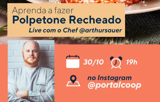 COOP promove live com o chef Arthur Sauer