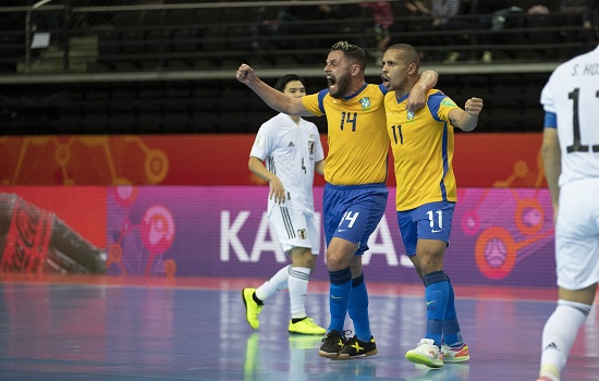 Seleção Brasileira sofre mas consegue virada e está nas quartas da Copa do Mundo de Futsal