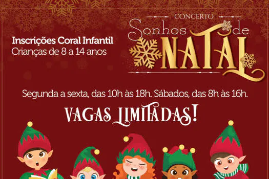 Ribeirão Pires abre inscrições para Coral Infantil “Sonhos de Natal”