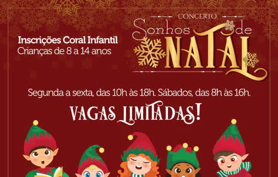 Ribeirão Pires abre inscrições para Coral Infantil “Sonhos de Natal”