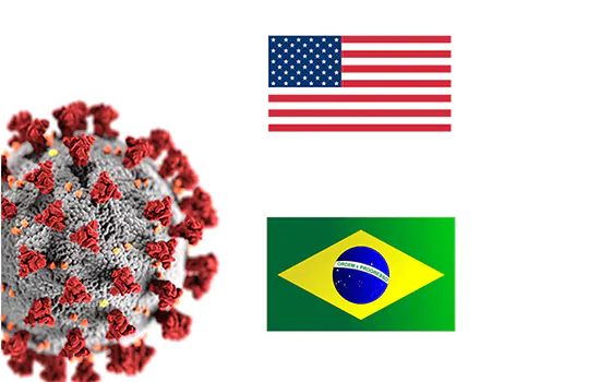 Com casos do Brasil e EUA