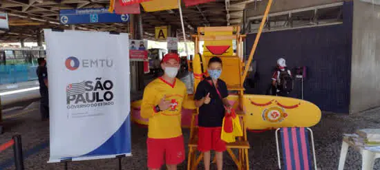 Corpo de Bombeiros volta ao Terminal Jabaquara para ação de prevenção a afogamentos