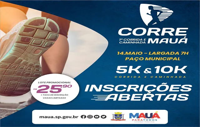 Primeira edição da ‘Corre Mauá’ tem inscrições abertas