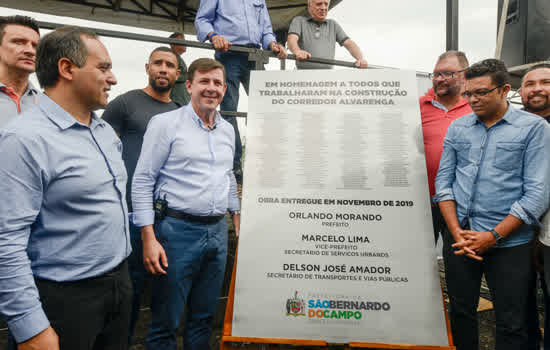 Prefeito Orlando Morando inaugura novo trecho do corredor Alvarenga