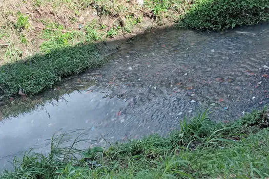 Moradores e comerciantes comemoram despoluição do córrego Bocaina em Mauá