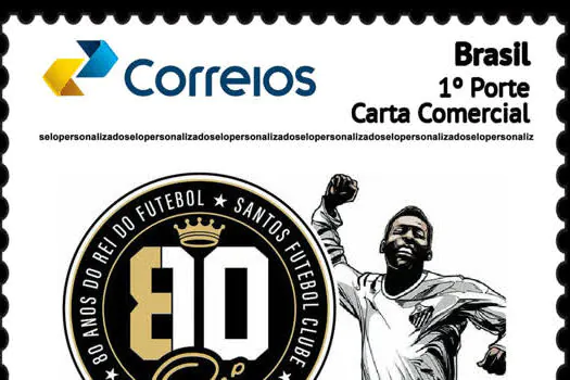 Selo e carimbo homenageiam 80 anos de Pelé