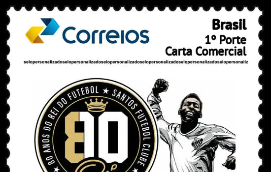 Selo e carimbo homenageiam 80 anos de Pelé