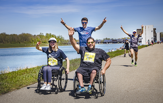 Participantes da Wings for Life World Run 2021 na Alemanha