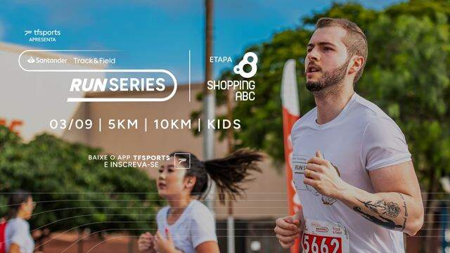 Últimas vagas! Etapa Shopping ABC do Santander Track&Field Run Series acontece em setembro