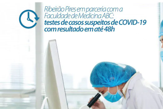 Ribeirão Pires terá resultados de exames de COVID-19 em até 48h