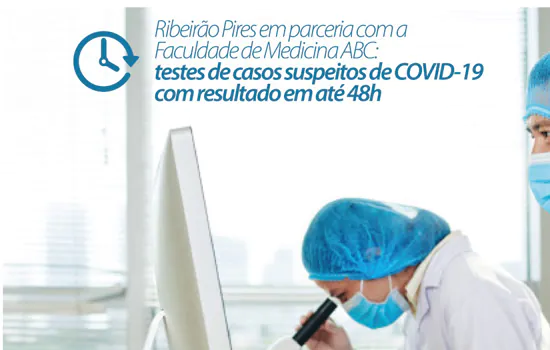 Ribeirão Pires terá resultados de exames de COVID-19 em até 48h