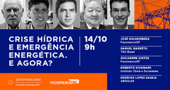 FecomercioSP realiza evento sobre crise hídrica e emergência energética