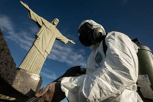 Prestes a reabrir para visitação, Cristo Redentor passa por sanitização