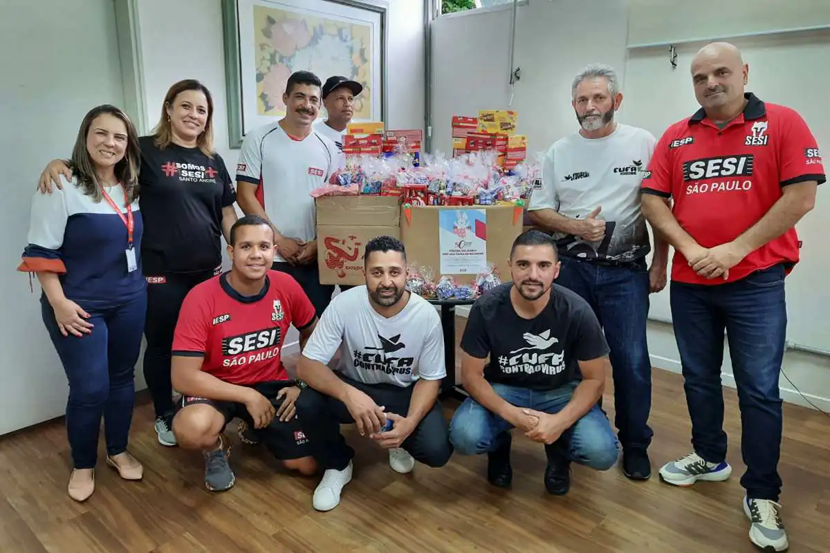 Páscoa Solidária do Sesi Santo André entrega doações para CUFA