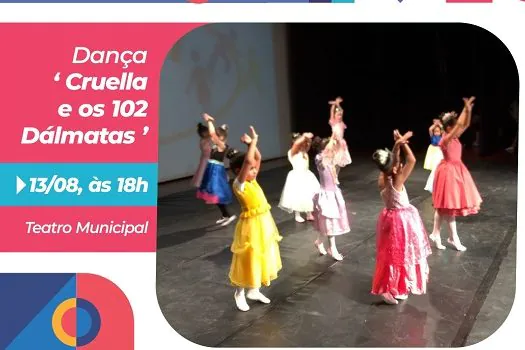 Teatro Municipal de Mauá recebe espetáculo de dança ‘Cruella e 102 Dálmatas’