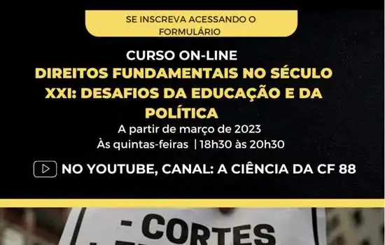 Curso online e gratuito sobre Direitos Fundamentais no século XXI