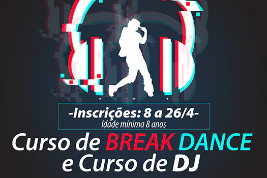 Ribeirão Pires abre inscrições para cursos gratuitos de Break e DJ no CEU Quarta Divisão