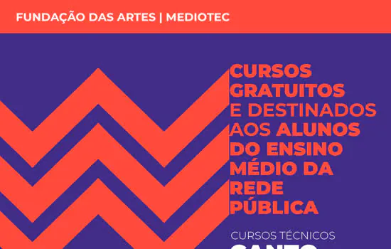 Inscrições abertas para Cursos Técnicos na Fundação das Artes