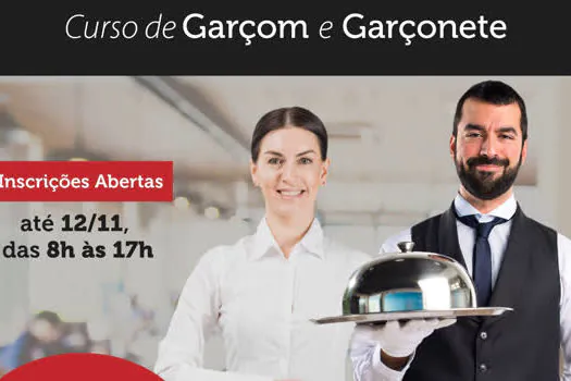 Inscrições abertas para curso gratuito de Garçons e Garçonetes em Ribeirão Pires