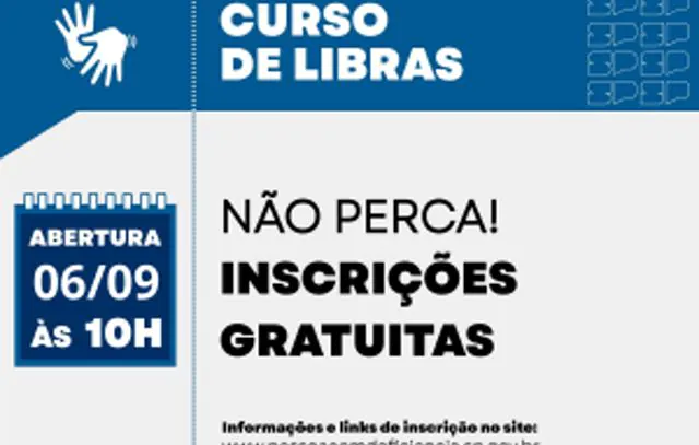 SEDPcD abre inscrições para curso online de Libras em 6 de setembro