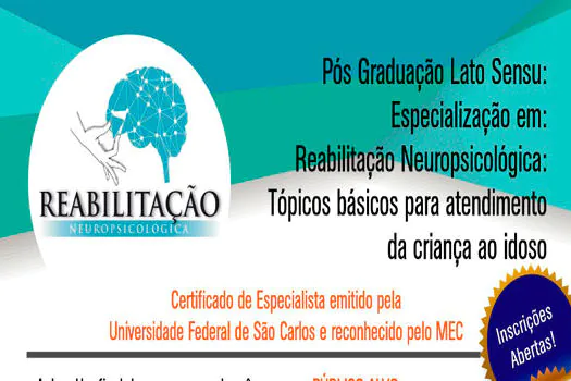 UFSCar recebe inscrições para especialização em reabilitação neuropsicológica