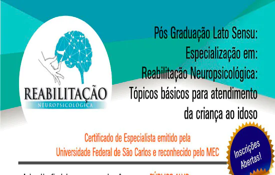 UFSCar recebe inscrições para especialização em reabilitação neuropsicológica