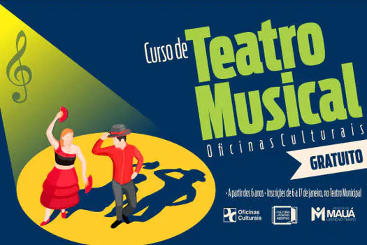 Mauá oferece primeiro curso gratuito de teatro musical do Estado de São Paulo