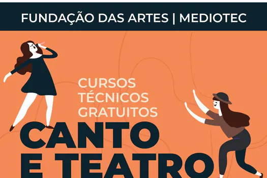 Fundação das Artes oferece cursos gratuitos de Canto e Teatro