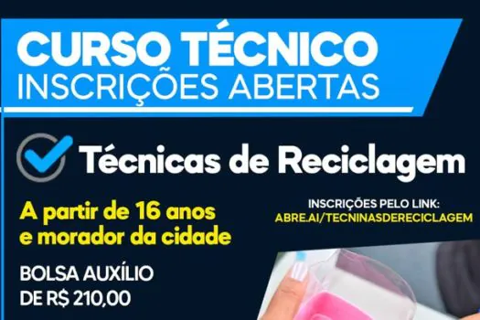 Inscrições para cursos técnicos seguem abertas em Ribeirão Pires