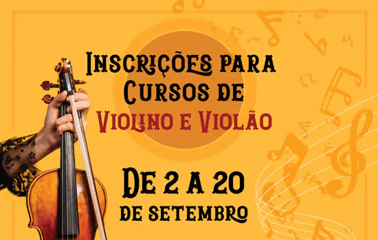 Ribeirão Pires abre inscrições para cursos gratuitos de Violão e Violino