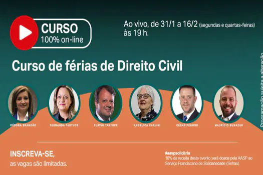 AASP disponibiliza curso de férias sobre Direito Civil