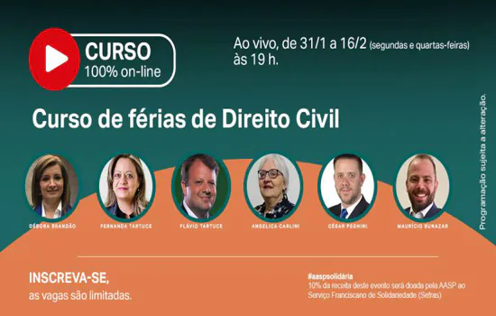 AASP disponibiliza curso de férias sobre Direito Civil