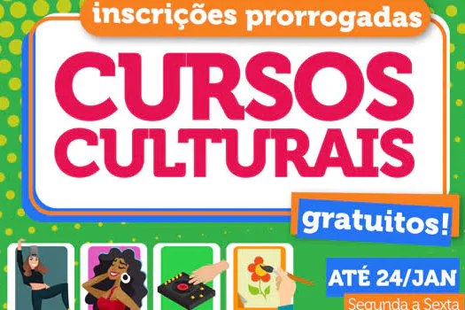 Ribeirão Pires prorroga inscrições para cursos culturais