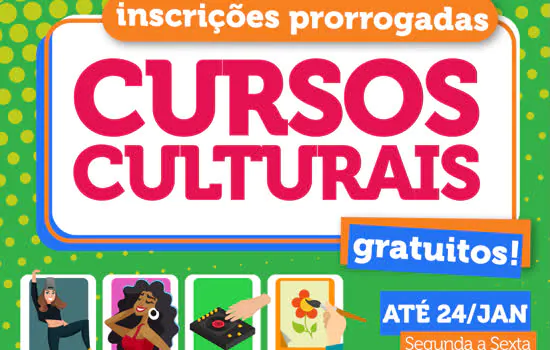 Ribeirão Pires prorroga inscrições para cursos culturais