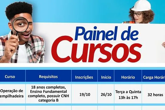 Prefeitura de Mauá divulga novo painel de cursos