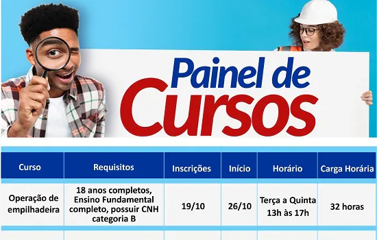 Prefeitura de Mauá divulga novo painel de cursos