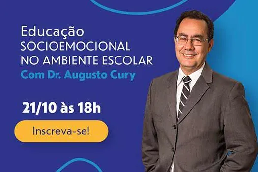 Augusto Cury aborda educação socioemocional em evento gratuito