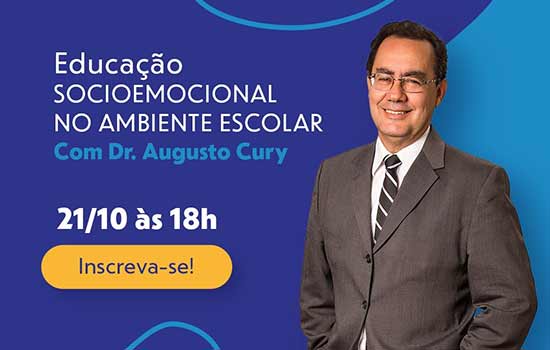 Augusto Cury aborda educação socioemocional em evento gratuito