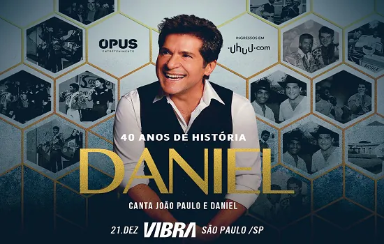 Daniel celebra 40 anos de carreira com homenagem a João Paulo