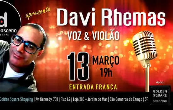 Davi Rhemas faz show acústico no Golden Square Shopping