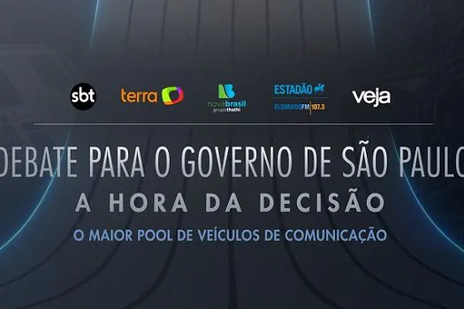 Maior pool de veículos realiza debate com candidatos ao governo de SP neste sábado