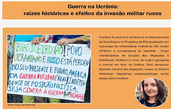 Guerra na Ucrânia é tema de debate da UFSCar