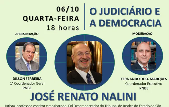 José Renato Nalini é o convidado do “Democracia em Foco”