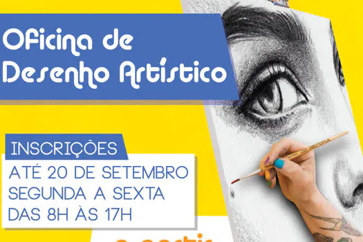 Ribeirão Pires realiza inscrições para oficina gratuita de Desenho Artístico