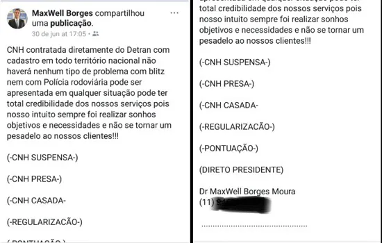 Detran.SP alerta para golpe na internet com perfis fakes