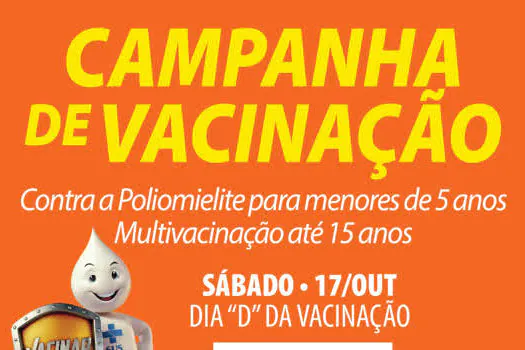 Ribeirão Pires promove “Dia D” da vacinação contra a pólio e multivacinação