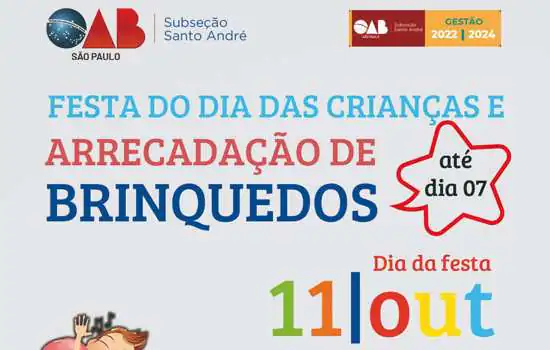 Ação social da OAB Santo André arrecada brinquedos para o Dia das Crianças