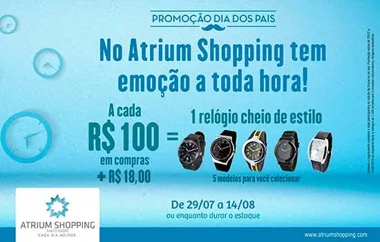 Atrium Shopping lança ação para o Dia dos Pais