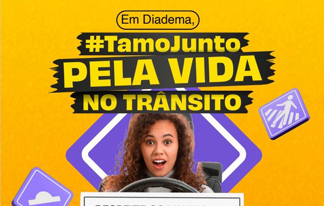 Diadema lança campanha #TamoJunto pela vida no trânsito