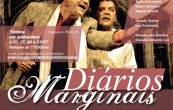 Oráculo Cia de Teatro apresenta “Diários Marginais” no site do Teatro Bibi Ferreira